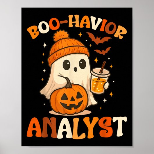 Ghost Boo Havior Yst Funny Halloween Behavior Ther Poster (Voorkant)