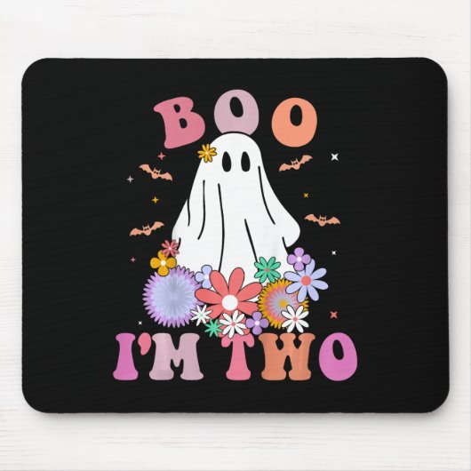 Ghost Boo Ik ben twee jaar 2e verjaardag Kinder Ha Muismat (Voorkant)