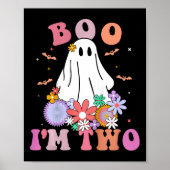Ghost Boo Ik ben twee jaar 2e verjaardag Kinder Ha Poster (Voorkant)