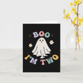 Ghost Boo Ik ben twee jaar Kinder Halloween G Kaart (Gele Bloem)
