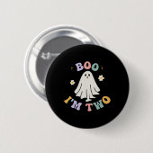 Ghost Boo Ik ben twee jaar Kinder Halloween G Ronde Button 5,7 Cm (Voorkant /achterkant)