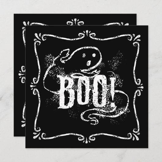 Ghost Boo Kaart (Voorkant / Achterkant)