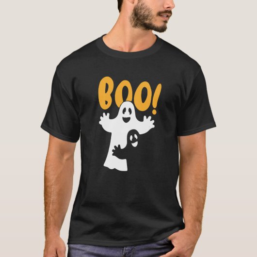 Ghost Boo Lazy Halloween Costume Spirit Ghoul T-shirt (Voorkant)
