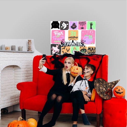 Ghost Boo Roze Pastel Halloween Decor Kinder Kamer Poster