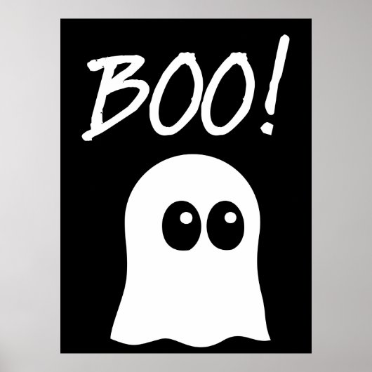 Ghost Boo, schattig spookontwerp Poster (Voorkant)