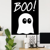 Ghost Boo, schattig spookontwerp Poster (Thuiskantoor)