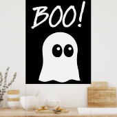 Ghost Boo, schattig spookontwerp Poster (Keuken)