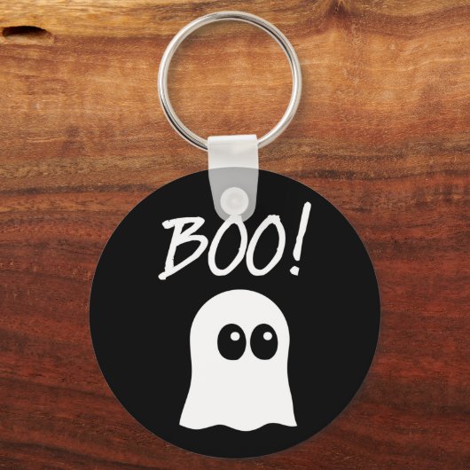 Ghost Boo, schattig spookontwerp Sleutelhanger (Voorkant)