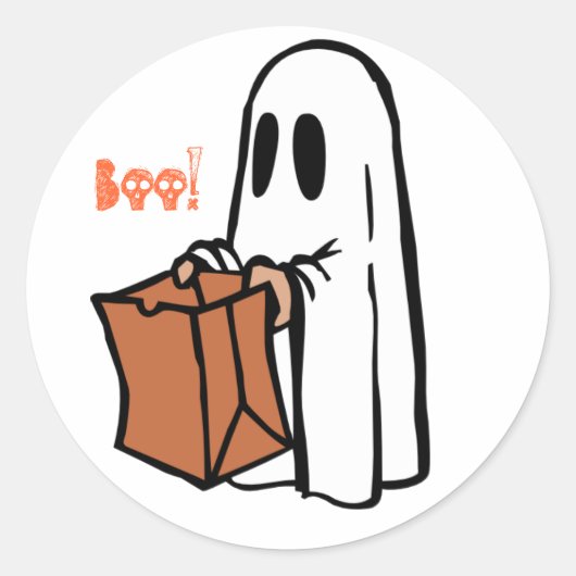 Ghost Boo Sticker (Voorkant)