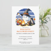 Ghost Boo-Tastic Camping Halloween Party Kaart (Staand voorkant)