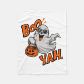Ghost Boo Yah Funny Halloween Shirt Spooky Booyah Fleece Deken (Voorkant)