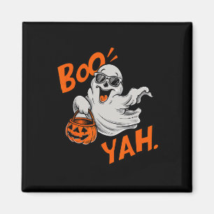 Ghost Boo Yah Funny Halloween Shirt Spooky Booyah Magneet