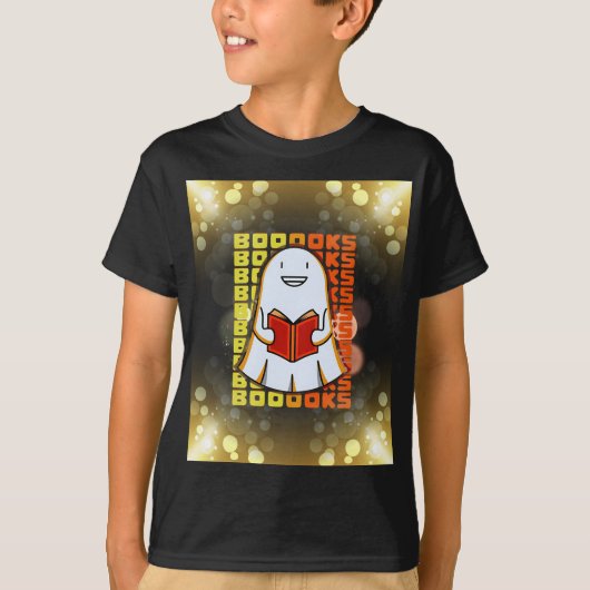 Ghost Book Boeken Grappig Halloween T-shirt (Voorkant)