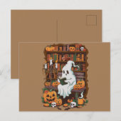 Ghost Book Reader Leesliefhebber Cadeaulezer Briefkaart (Voorkant / Achterkant)