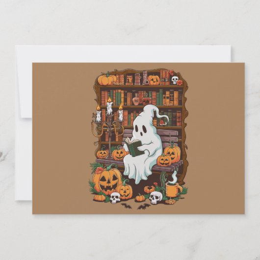Ghost Book Reader Leesliefhebber Cadeaulezer Kaart (Voorkant)
