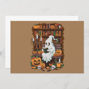 Ghost Book Reader Leesliefhebber Cadeaulezer Kaart