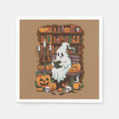 Ghost Book Reader Leesliefhebber Cadeaulezer Servet (Voorkant)