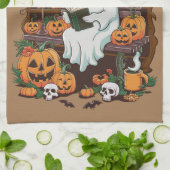 Ghost Book Reader Leesliefhebber Cadeaulezer Theedoek (Gevouwen)