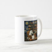 Ghost Book Reader Lezen Boek Literatuur Liefhebber Koffiemok (Voorkant rechts)