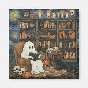 Ghost Book Reader Lezen Boek Literatuur Liefhebber Magneet