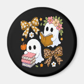 Ghost Books Halloween Floral Fall Halloween Magneet (Voorkant)