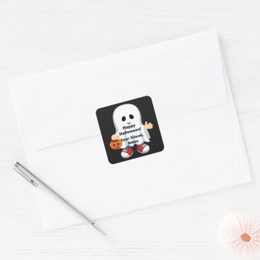 Ghost Boy | Kinder Halloween Sticker (Envelop)