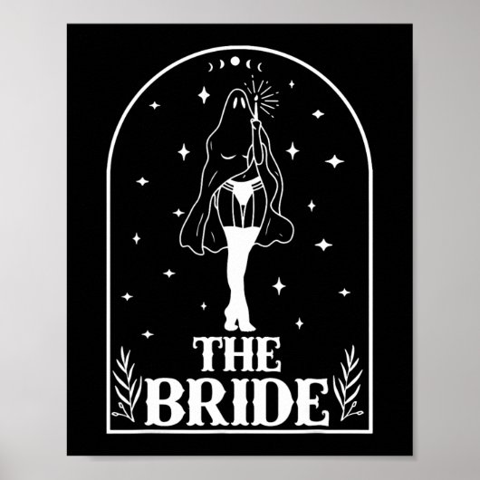 Ghost Bride Coven Gothic Halloween Wedding Bachelo Poster (Voorkant)