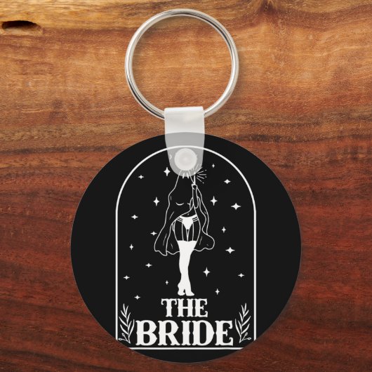 Ghost Bride Coven Gothic Halloween Wedding Bachelo Sleutelhanger (Voorkant)