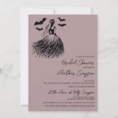 Ghost Bride Mauve Vrijgezellenfeest Kaart (Voorkant)