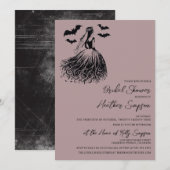 Ghost Bride Mauve Vrijgezellenfeest Kaart (Voorkant / Achterkant)