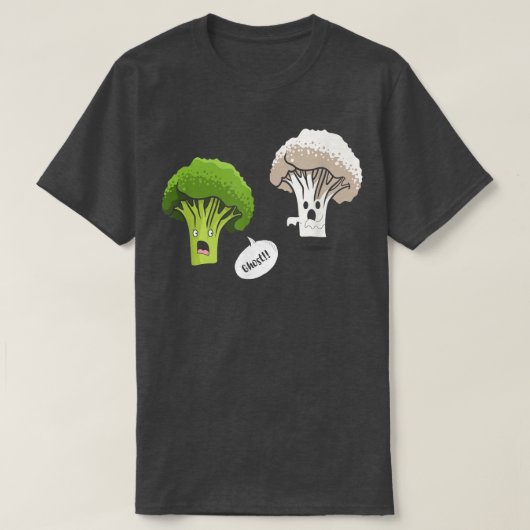 Ghost Brocolli Cauliflower Vegetable Vegetarian T-shirt (Design voorkant)