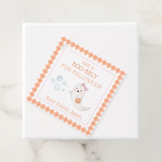 Ghost Bubbles Halloween Boo-bbly Trick or treat Bedankjes Labels (In situ)