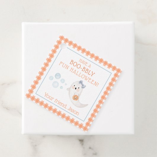 Ghost Bubbles Halloween Boo bbly Trick or treat F Bedankjes Labels (In situ)
