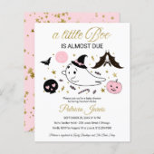 Ghost Budget Halloween Baby shower Uitnodiging (Voorkant / Achterkant)