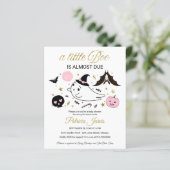 Ghost Budget Halloween Baby shower Uitnodiging (Staand voorkant)