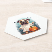 Ghost Bulldog Boo Kartonnen Onderzetters (Schuin)