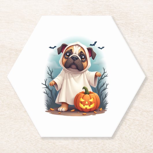 Ghost Bulldog Boo Kartonnen Onderzetters (Voorkant)