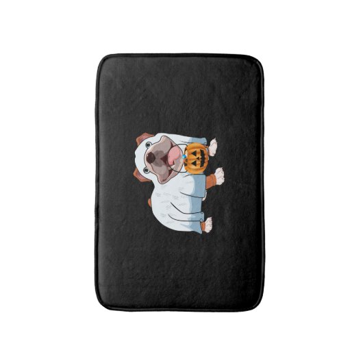 Ghost Bulldog Halloween Hond Badmat (Voorkant Verticaal)