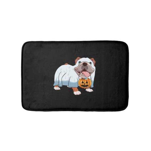 Ghost Bulldog Halloween Hond Badmat (Voorkant)