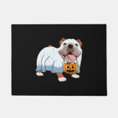 Ghost Bulldog Halloween Hond Deurmat (Voorkant)