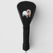 Ghost Bulldog Halloween Hond Golfheadcover (Voorkant)