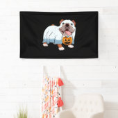 Ghost Bulldog Halloween Hond Spandoek (Insitu)