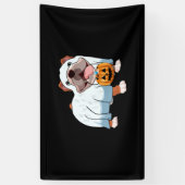 Ghost Bulldog Halloween Hond Spandoek (Verticaal)