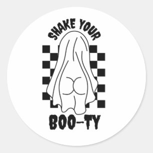 Ghost Butt Design – "Shake Your Booty" (Schud je b Ronde Sticker