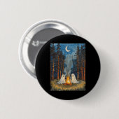 Ghost Campfire Camping Lover Forest Gothic Hallowe Ronde Button 5,7 Cm (Voorkant /achterkant)