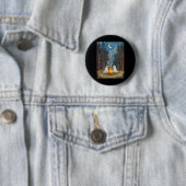 Ghost Campfire Camping Lover Forest Gothic Hallowe Ronde Button 5,7 Cm (In situ)