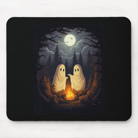 Ghost Camping Kampvuur Gothic Halloween Me Muismat (Voorkant)