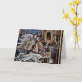 Ghost Carousel Horses Seattle Pier Merry Go Round Kaart (Gele Bloem)