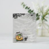 Ghost, Cat, Bat en Pumpkin, Happy Halloween! (Staand voorkant)