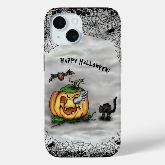 Ghost, Cat, Bat en Pumpkin, Happy Halloween! Case-Mate iPhone Case (Achterkant)